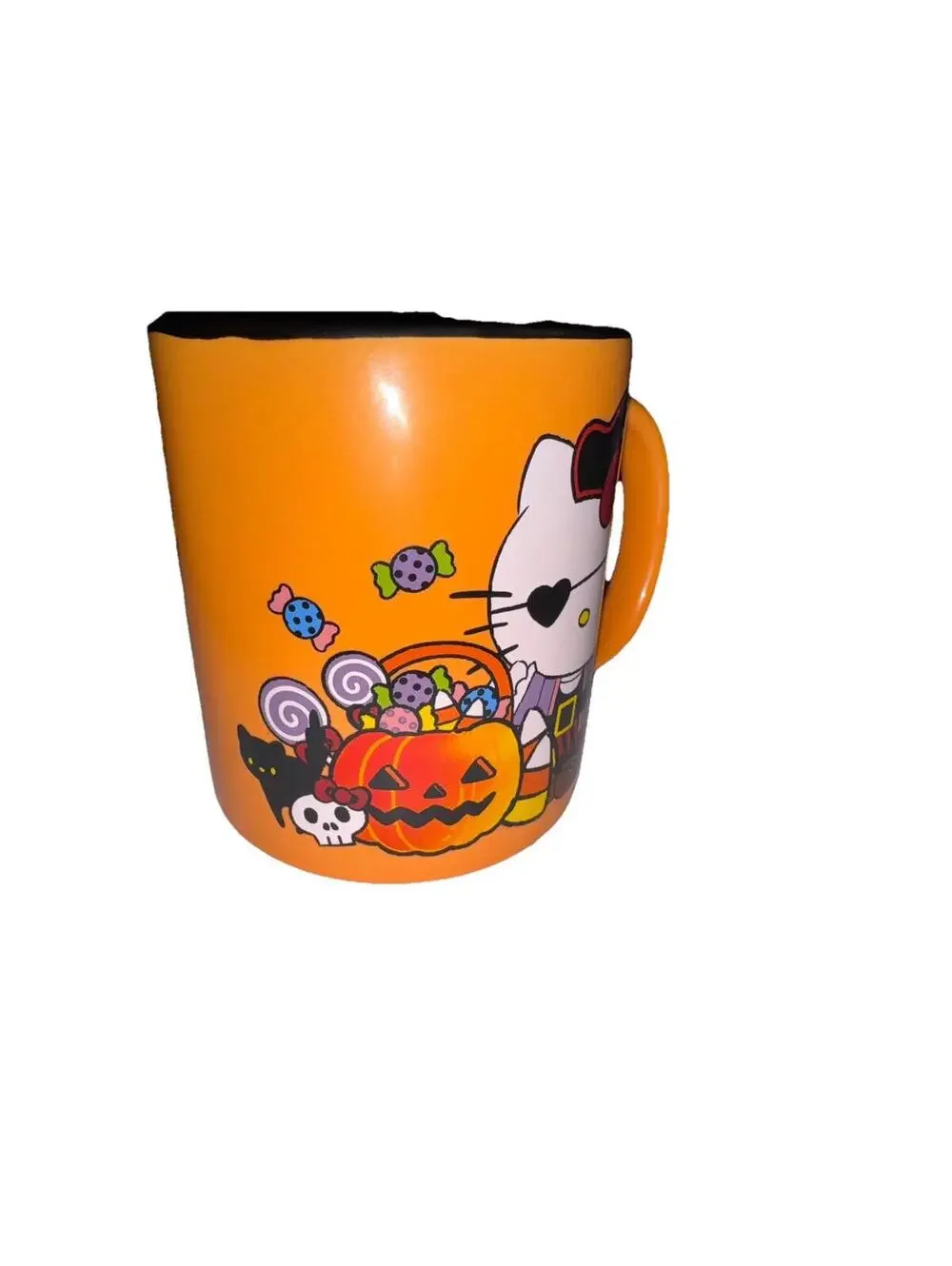 Hello Kitty Pirate Trick or Treat Halloween Coffee Mug Candy Corn Pumpkin